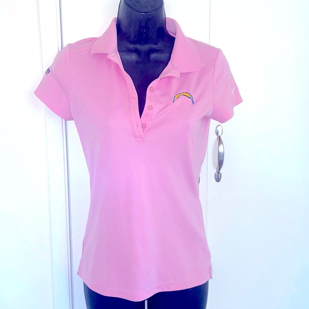 2/$30 Nike chargers short sleeve polo pink size x small